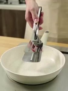 Kẹp Inox 304 Gắp Thức Ăn Sáng Bóng Dễ Cầm Hàng Đẹp Kẹp Thịt Cá Rau Củ Có Khả Năng Chịu Nhiệt Cao