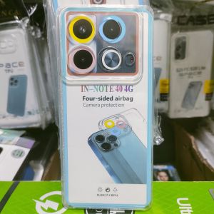 Casing bening infinix Note 40 4G Softcase silikon airbag space bening clear hitam Transparan TPU