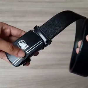 Ikat Pinggang Pria dewasa Anti gores import Gesper rell otomatis Sabuk Kulit Elegan gesper Besi