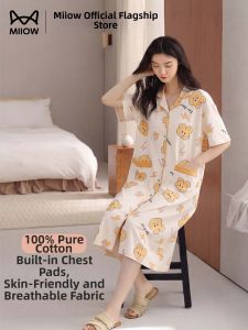 MiiOW | Cotton Summer Cartoon Dress Loose Breathable Sleepwear