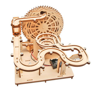 DIY Wooden Puzzle Marble Run Set 3D Assembly Building Model Kit STEAM Engine Educational Toys for Adult Kids Birthday Gifts
