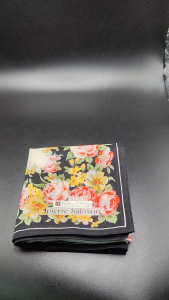 ผ้าเช็ดหน้า ผู้หญิง Pierre Balmain Womens Handkerchief Pocket Square เนื้อผ้า cotton 100% ขนาด 16.5x16.5"