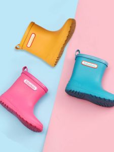 Exported to Japan Ultra-Light Kids Mens and Womens Rain Boots Children Toddler Baby Short Non-Slip Rain Shoes Yellow Rain Boots Export