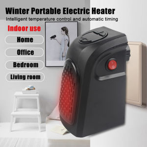 Portable Electric Heater Plug-In Wall Heater for Rooms Mini Radiator Fan Warmer Compact Home Heating Appliance