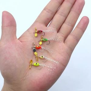5pcs #12 Epoxy Nymph with Propeller Sequins Lures Fast Sinking Epoxy Minnow Fly Small Baitfish Fly For Trout Bass Fishing Lures