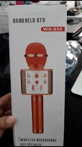 Mic Bluetooth Karaoke WS-858 Smule Wireless Karoke Microphone Karaoke Mikrofon 858 Mic Genggam WS858