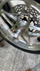 CNC Hub and Mile For Honda Click Beat Genio MIO NMAX Front Wheel Hub Spacer Full ALLOY  Axle Cover set