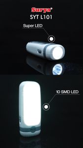 Surya Lampu Senter Emergency STY L 101 Lampu Darurat Rechargeable 10 SMD LED + Senter 1 Watt SYT-L-101