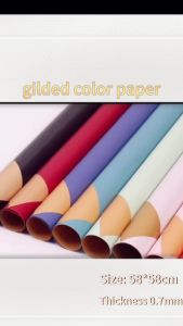 （20pcs）Flower Wrapping Paper Gold Jelly Color Packaging Paper Matte Decor Gift Paper Bouquet Wrapper
