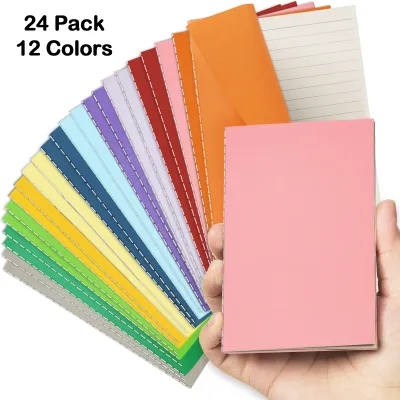 24 Pack Pocket Notebook Journal Bulk College Lined Paper with Softcover Small Memo Notepad for Writing/Drawing Diary/ Subject