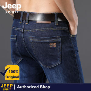 Jeep Spirit quần jean giản dị quần phong cách công sở cho nam nam tay ống đứng dáng rộng mùa thu