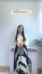 [Basica Moda] 7792 Atasan Top Baju Blouse Wanita Richysta Peach Koshobo Import