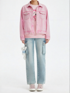 New Large Pocket Cute 3D Bear Womens Jeans