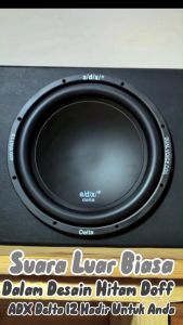 Paket Combo Speaker Subwoofer ADX Delta Black 12 inch Double Coil Plus Box 12 Inch
