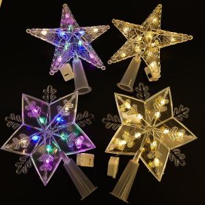 YESPERY Xmas Tree Top Star LED Light 3 Modes Holiday New Year Christmas Ornament Warm White Colorful Star Light Christmas Decoration 2026 New