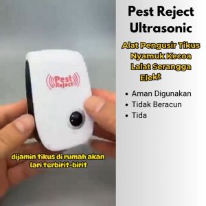 Pest Reject Ultrasonic Alat Pengusir Tikus Nyamuk Kecoa Serangga No Kimia Aman Buat Hewan Peliharaan