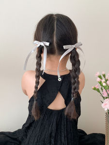 Elegant Silver Butterfly Knot Hair Clip for Girls Baby Girls Princess Hair Accessories Childrens Headwear Sweet Style