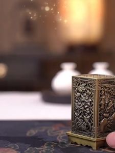 Đỉnh đồng tứ bình lư mini xông trầm đốt nhang tháp phong thuỷ trang trí