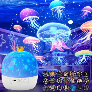 Máy Chiếu Ánh Sáng Đại Dương Huyền Ảo 21 Chủ Đề Có Thể Thay Đổi 360 Độ °   Ánh Sáng Dịu Nhẹ Xoay Chuyển Lý Tưởng Làm Quà Tặng Sinh Nhật Giáng Sinh Năm Mới Đèn Tạo Không Khí