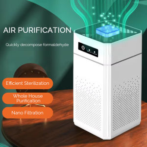 foreverlily Smart Air Purifier H11 HEPA+Activated Carbon Filter Air Detector Display Negative Ionizer Remove Formaldehyde/Odors/Pollen Anti-Allergy/Germs 99.9% Sterilization Rate