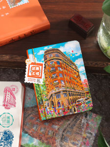 The Land Is Picturesque Ar Journal Book Color Page Notebook Travel SEAL Book Portable Seal Punch-in Pockets Notebook Beijing Palace Museum Companion Gift Shanghai Hangzhou Souvenir Cultural Creative Small Gift