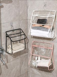 กระเป๋าอาบน้ำแบบใสกันน้ำ แยกชั้น ใส่เสื้อผ้า กระเป๋าเดินทาง สำหรับนักเรียน หอพัก ห้องน้ำ กระเป๋าใส่เครื่องสำอาง กระเป๋าใส่เครื่องมือส่วนตัว