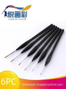 Bộ 6 Cọ Sơn Thu Nhỏ Đầu Mịn Cọ Chi Tiết Dùng Cho Mô Hình Máy Bay Warhammer Tranh Vi Mô Dụng Cụ Sở Thích Lông Nylon