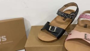 MUS Kids Girl 0523 Gretel Soft Sole Sandal with Velcro Tape pink / black | kasut budak perempuan [ ready stock ]