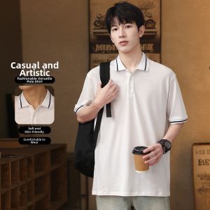 BALENO | Fashion Simple Business Casual Polo Neck Short Sleeve T Shirt