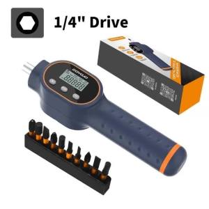 Bộ Tua Vít Lực Điện Tử GOYOJO Với Đầu Từ 1/4 Cờ Lê Chỉnh Được Bộ Dụng Cụ Sửa Chữa Kèm 10 Mũi Khoan