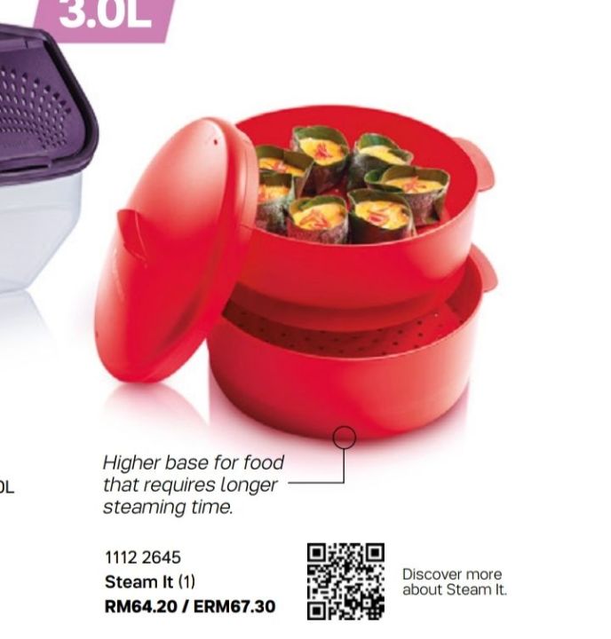 STEAM IT TUPPERWARE/PENGUKUS TUPPERWARE/PENGUKUS BAJET/PENGUKUS
