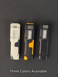 Rechargeable 1500 Lumen Flat Flashlights EDC Tactical FlashlightDual-Switches LED Small Flashlight with Digital DisplayStainle