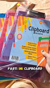 Papan Dada Ujian Bening VIS-1 / Ukuran F4 / Clipboard VIS-1 / Papan Ujian