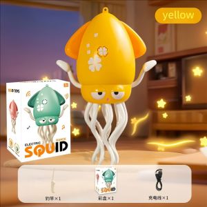 Spooky dancing octopus electric squid sensing and avoiding obstacles octopus children stress-relieving fishing toy