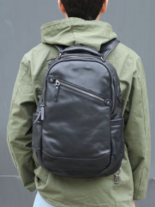 WANYE | Top Layer Cowhide Mens Business Travel Backpack