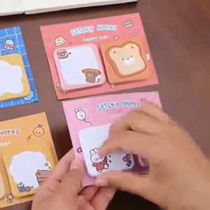 【📣SG Seller】Cute Cartoon Kawaii Sticky Notes & Index Tabs Memo Pads for Journaling School Multiple Designs