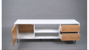 GMSHOP Multi Compartment Living Room TV Cabinet Storage Rack With Drawer