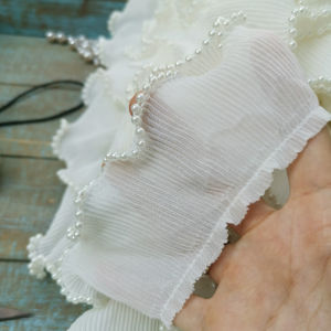 Lace Trimmed Three-Layer Ruffle Hem Flounce Sleeve Home Sewing DIY Materials Tools And Finished Products for Lolita Style Clothing
