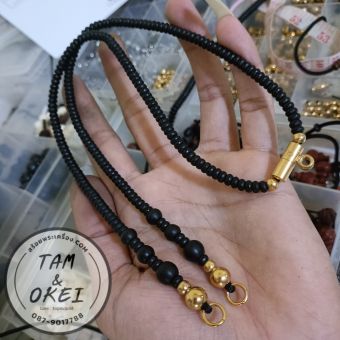 รูปจากผู้ขายบน Lazada: สร้อยคอ กะลา ประคำไม้งิ้วดำ แขวนพระเครื่อง 3 ห่วง หลัง 1 องค์ ตั้งราคา ฿299 ขายแล้ว 133 ชิ้น
