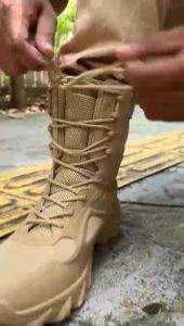 Sepatu Tactical Elite 566 PDL 8 Inch Gurun/Hitam Boots