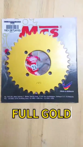 415 Full Sprocket MCS YAMAHA RXZ / LC135 / Y125Z / Y110 / SRL110 Gold Rear Sprocket MCS 415 Motor Racing Gold No Lubang