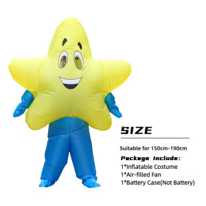 Adult Star cosplay costume character dress up inflatable clothing red blue walking star festival performance Halloween party