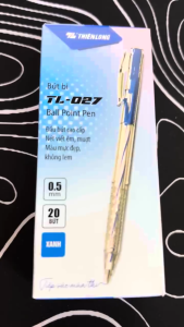 HỘP 20 CÂY BÚT BI THIÊN LONG TL027 CHÍNH HÃNG NGÒI 0.5MM BÚT BI BẤM NGÒI TIỆN LỢI
