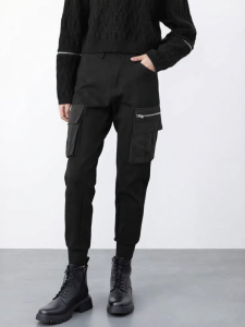 SDEER | Casual Pocketed Ribbed Stitch Joggers