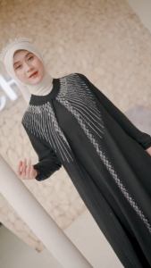 Gamis Muslim Abaya Terbaru Sabrina Dress Wanita Kondangan Mewah Apk Swarovski
