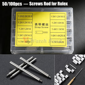 50/100pcs Screws Rod for Rolex Watch Band Metal Strap Stainless Steel Screw Pin Watch Repair Tools Watch Parts Kit  Accessories