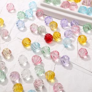 5pcs/bag 12mm Glass Ribbed Beads Large Hole Pillar Beads For DIY Bracelet Necklace Earring Keychain Craft Jewelry Making Accessories