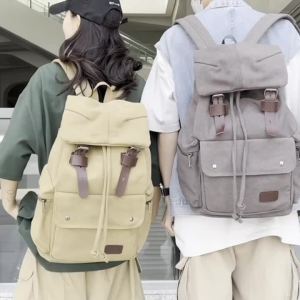 17inch Urban Men Canvas Backpack Fashion Rucksack High Quality Bagpack Large Capacity Outdoor Sport Backpacks Schoolbag Retro