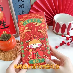 2024 New 龙年新年红包 Angpao Surprise Red Envelopes Blind Box Fun Funny Red Packet New Year Dragon Red Packet Bag