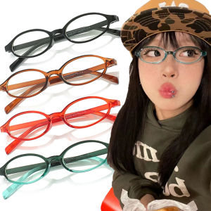 Red Green Square Frame Glasses: A Y2K Retro & Harajuku Style Eyewear